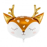 Ballon en aluminium tête de cerf – 73 × 64 cm