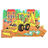 BIGJIGS TOYS puzzle en bois pelleteuse, 9 pièces