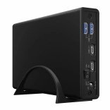 Boîtier externe ICY BOX pour HDD/SSD 2,5"/3,5" avec USB‑C et hub USB