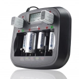 EVERACTIVE chargeur universel Ni-MH avec LCD et USB, 8 canaux