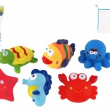 Animaux en caoutchouc pour le bain avec filet