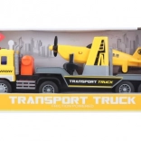 Camion avec avion à piles avec lumières et sons