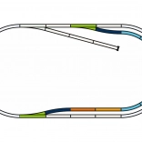Piko Ensemble de rails avec base - Voie parallèle