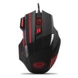 Souris de jeu filaire Esperanza avec DPI réglable (rouge)