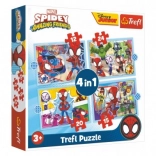 Puzzle 4 en 1 Spidey et ses amis extraordinaires (12, 15, 20, 24 pièces)
