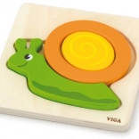 Puzzle en bois superposés escargot VIGA pour tout-petits