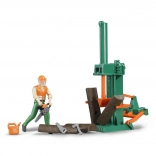 Bruder set forestier bworld avec fendeuse à bois 1:16