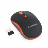 Souris optique sans fil noire et rouge