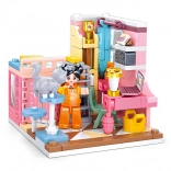 Jeu de construction Sluban Girls Dream mini chambre – 210 pièces, 2 figurines