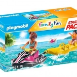 Playmobil Family Fun Starter Pack Scooter des mers avec bateau banane
