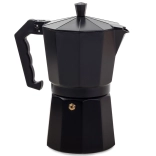 Cafetière moka en aluminium 450 ml pour 9 tasses, noire