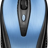 Souris USB optique Yenkee avec 4 boutons, symétrique, bleue