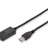 Câble rallonge actif USB 3.0 Type A/A noir 5 m