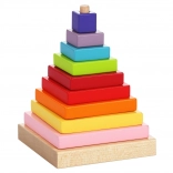 Pyramide colorée - puzzle en bois pour enfants
