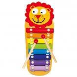 Bino xylophone métallique pour enfants Petit Lion