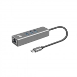 Adaptateur USB-C avec RJ45 + 3 ports USB-A - 1000 Mb/s