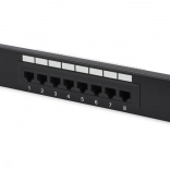 Panneau de brassage 10" 8 ports Cat. 5e U/UTP 1U noir DIGITUS