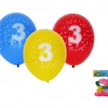 ballons gonflables 30 cm avec le chiffre 3 – lot de 5 pcs