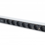 PDU pour rack 19" multiprise 7x Schuko, câble 2 m 1x Schuko, 16 A avec protection contre les surtensions