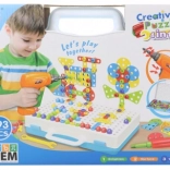 Jeu de construction à visser avec perceuse – 193 pièces