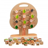 Lucy & Leo arbre en bois à lacer – set Montessori à enfiler