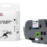 ruban pour étiqueteuses Brother noir sur blanc 24 mm x 8 m