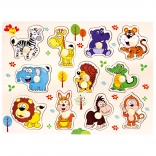 Bino puzzle en bois safari 11 pièces