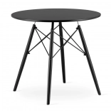 Table ronde moderne noire