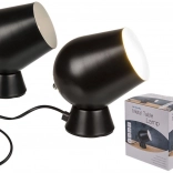 Lampe de table en métal noire