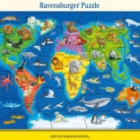 Ravensburger puzzle carte du monde des animaux