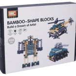 Jeu de construction en bambou pour enfants – 408 pièces