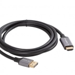 Câble DisplayPort vers HDMI 1,8 m 4K noir‑argent