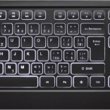 Clavier USB rétroéclairé silencieux avec touches à profil bas