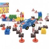 Kit de Construction Auto-école avec Panneaux de Circulation