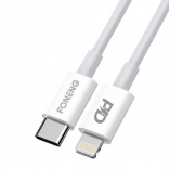 Câble USB‑C vers Lightning FONENG X31 2 m 3 A 20 W blanc