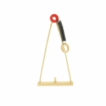 Balançoire en bois pour figurines avec ressort