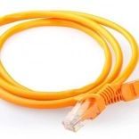 Câble patch réseau Cat 5e UTP 0,5 m, orange, avec capuchons moulés
