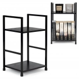 Étagère noire moderne avec 2 tablettes ModernHome