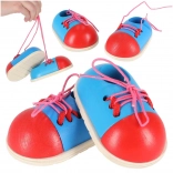 Chaussures en bois pour apprendre à lacer les lacets, 2 pcs