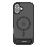Coque magnétique TORRAS avec support pour iPhone 16 Plus – noire
