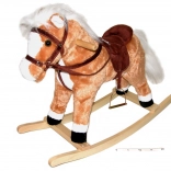 Cheval à bascule avec effets marron