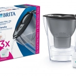 carafe filtrante brita marella 2,4 l + 3 filtres maxtra pro pure performance