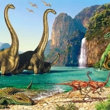 Puzzle 60 pièces Dans le monde des dinosaures