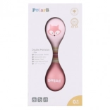 Maracas en bois double face avec renard Polar B