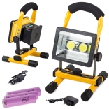 Projecteur LED COB 30 W portable et rechargeable, IP65