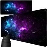 Tapis de bureau gamer XXL pour souris avec motif spatial 90 × 40 cm