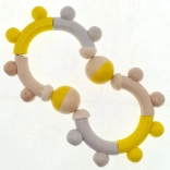 Hess hochet en bois naturel jaune