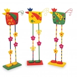 Oiseaux décoratifs en bois – lot de 3 pièces