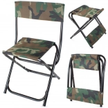 Grande chaise de pêche pliante de camping camo
