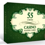 set de cartes casino 2×55 cartes
